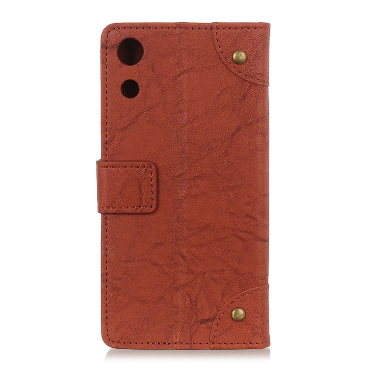Copper Buckle Retro Crazy Horse Texture Horizontal Flip Leather Case for Huawei Honor Play 8A, with Holder & Card Slots & Wallet