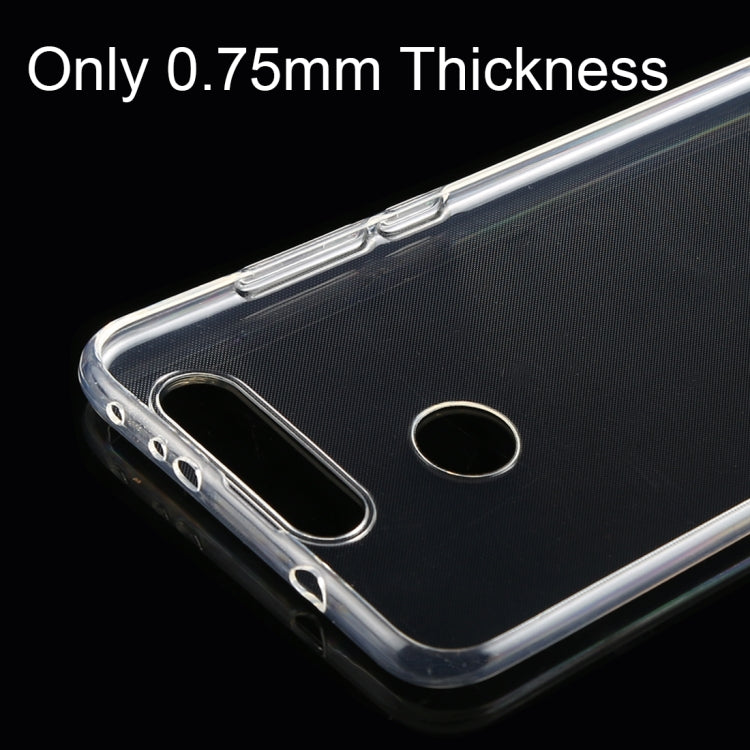 50 PCS 0.75mm Ultrathin Transparent TPU Soft Protective Case for Huawei Honor V20