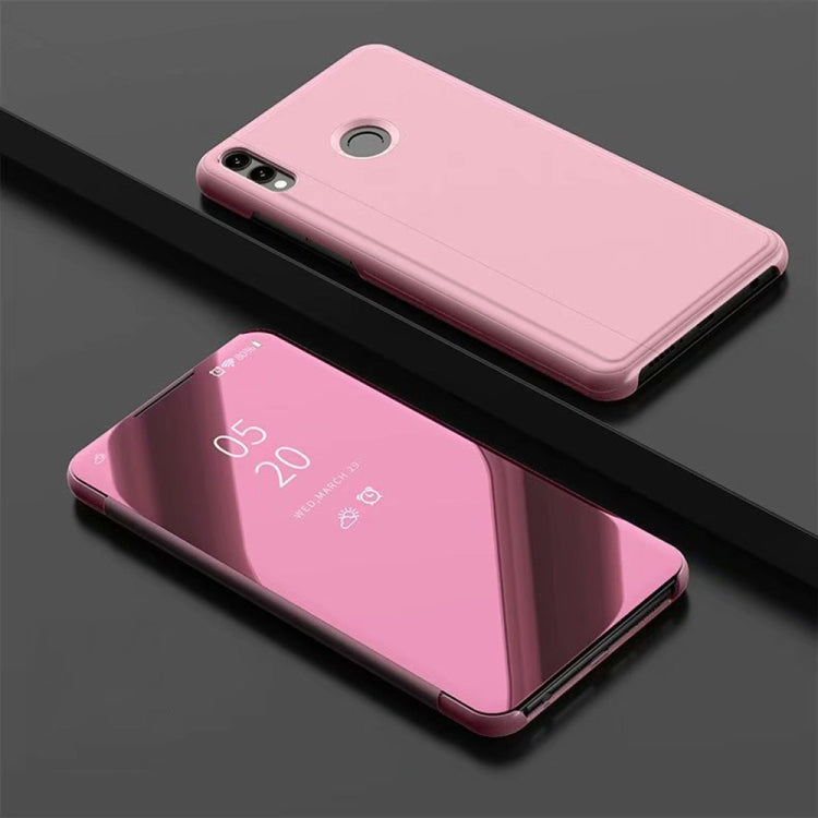 Electroplating Mirror Horizontal Flip Leather Case for Huawei Honor 8X , with Holder