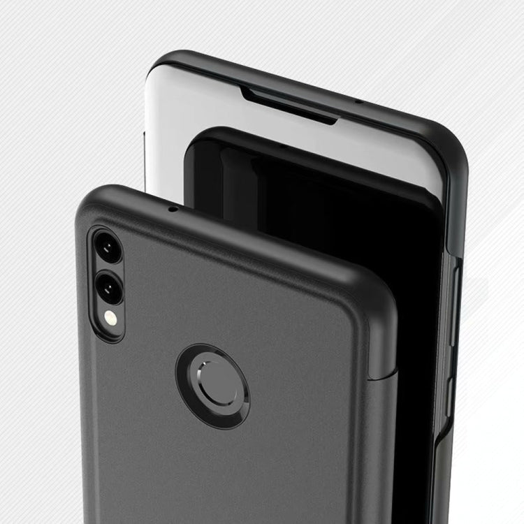 Electroplating Mirror Horizontal Flip Leather Case for Huawei Honor 8X , with Holder