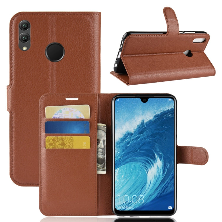 Litchi Texture Horizontal Flip Leather Case for Huawei Honor 8X Max, with Wallet & Holder & Card Slots