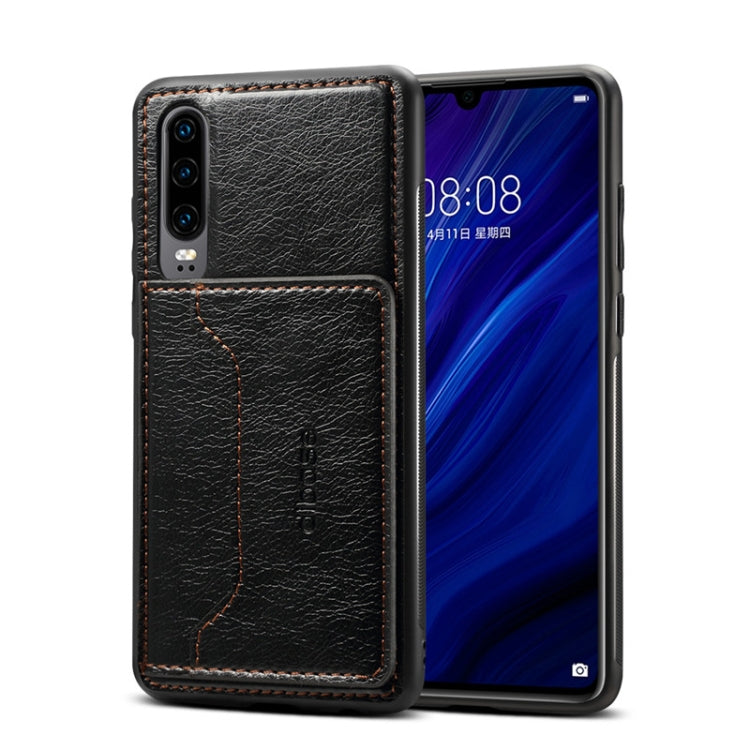 Dibase TPU + PC + PU Crazy Horse Texture Protective Case for Huawei P30, with Holder & Card Slots