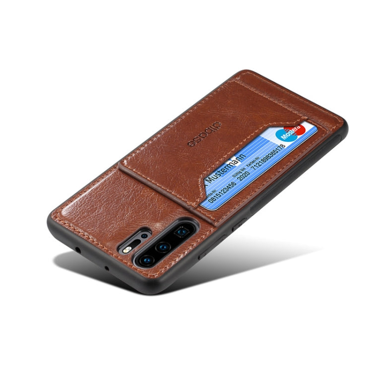 Dibase TPU + PC + PU Crazy Horse Texture Protective Case for Huawei P30 Pro, with Holder & Card Slots