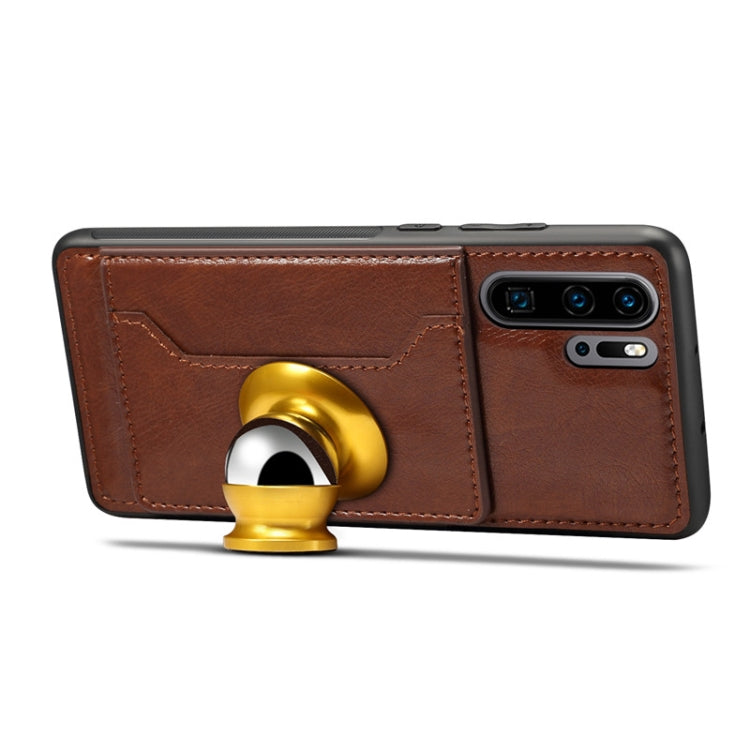 Dibase TPU + PC + PU Crazy Horse Texture Protective Case for Huawei P30 Pro, with Holder & Card Slots