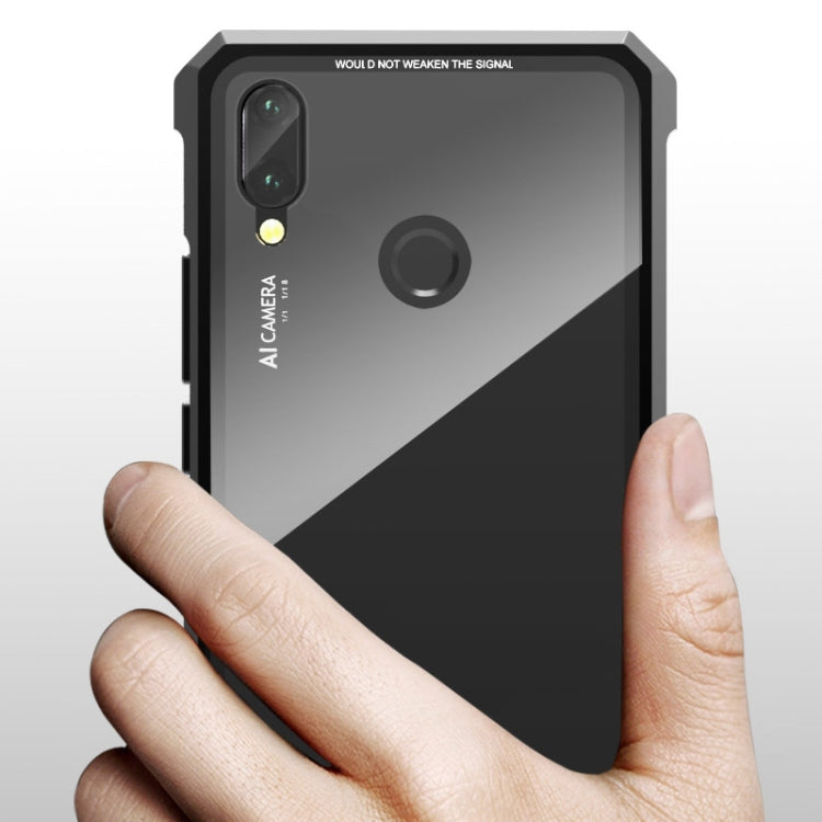 Buckle Series Metal Frame + Tempered Glass Cover Case for Huawei Nova 3