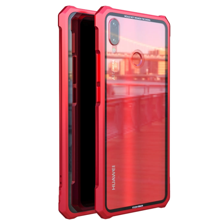 Buckle Series Metal Frame + Tempered Glass Cover Case for Huawei Nova 3