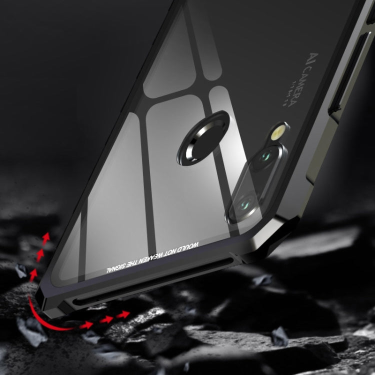 Buckle Series Metal Frame + Tempered Glass Cover Case for Huawei Nova 3i