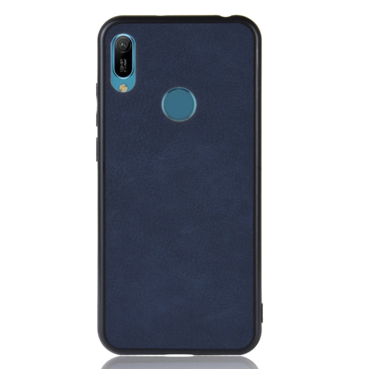 Shockproof Sheep Skin PC + PU + TPU Case for Huawei Y6 2019 (Blue)