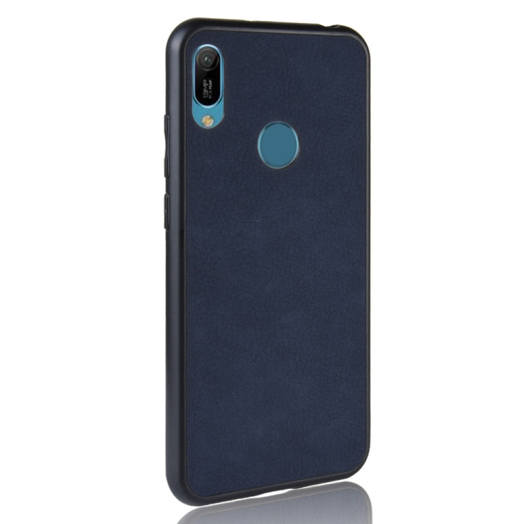 Shockproof Sheep Skin PC + PU + TPU Case for Huawei Y6 2019 (Blue)