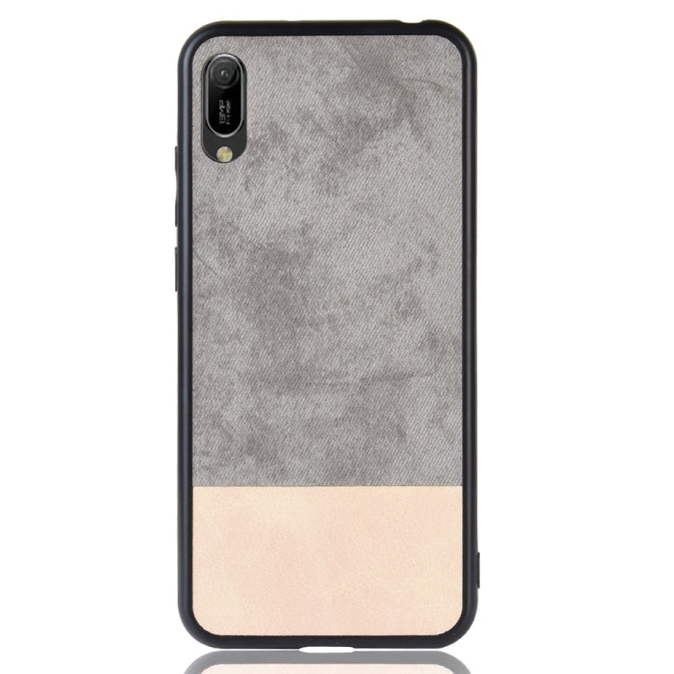 Shockproof Color Matching Denim PC + PU + TPU Case for Huawei Y6 Pro 2019