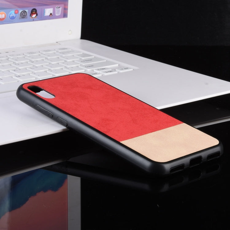 Shockproof Color Matching Denim PC + PU + TPU Case for Huawei Y6 Pro 2019