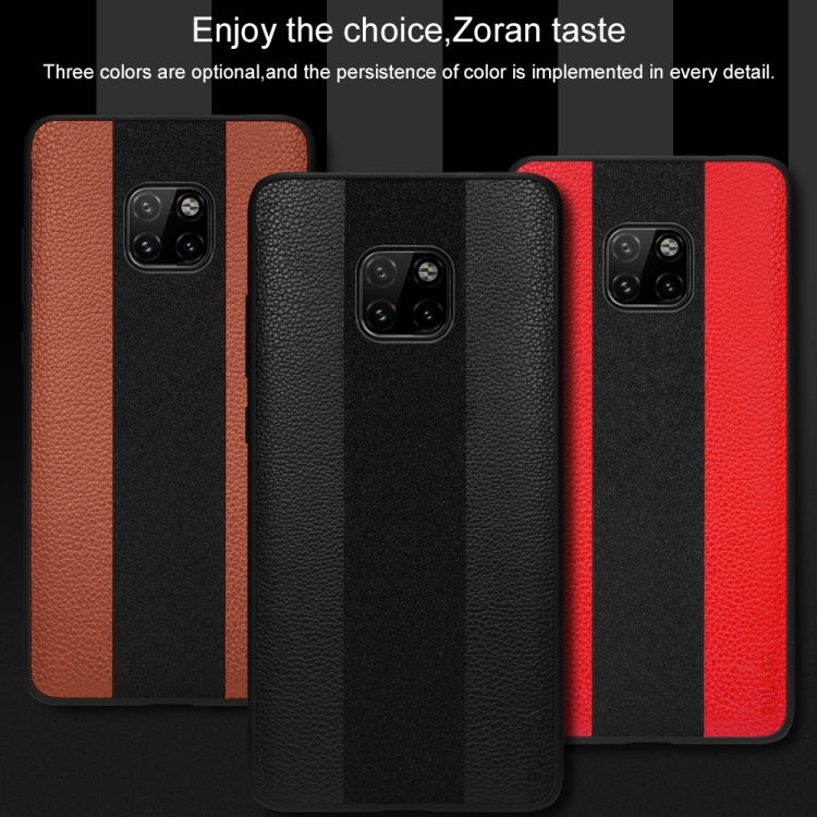 SULADA Anti-slip TPU + Handmade Leather Case for Huawei Mate 20 Pro