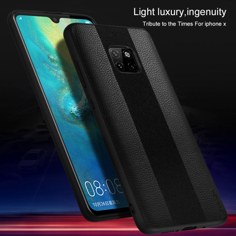 SULADA Anti-slip TPU + Handmade Leather Case for Huawei Mate 20 Pro