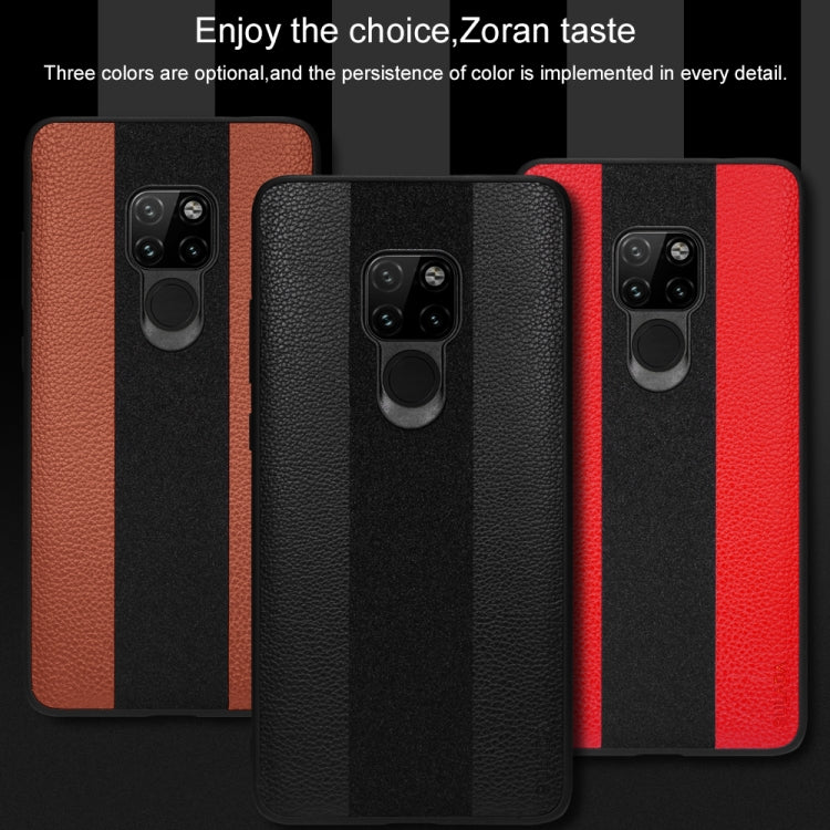 SULADA Anti-slip TPU + Handmade Leather Case for Huawei Mate 20