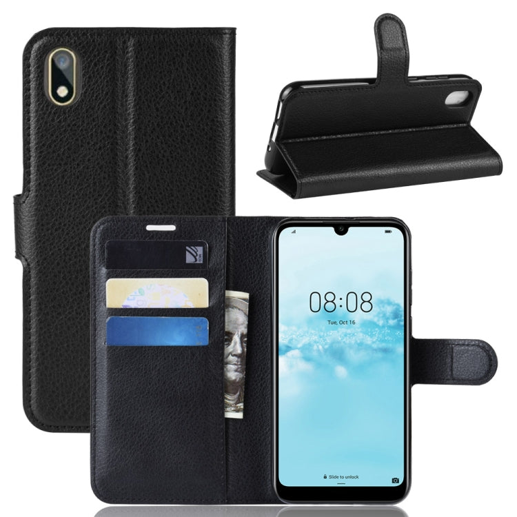 Litchi Texture Horizontal Flip Leather Case for Huawei Y5 2019, with Wallet & Holder & Card Slots