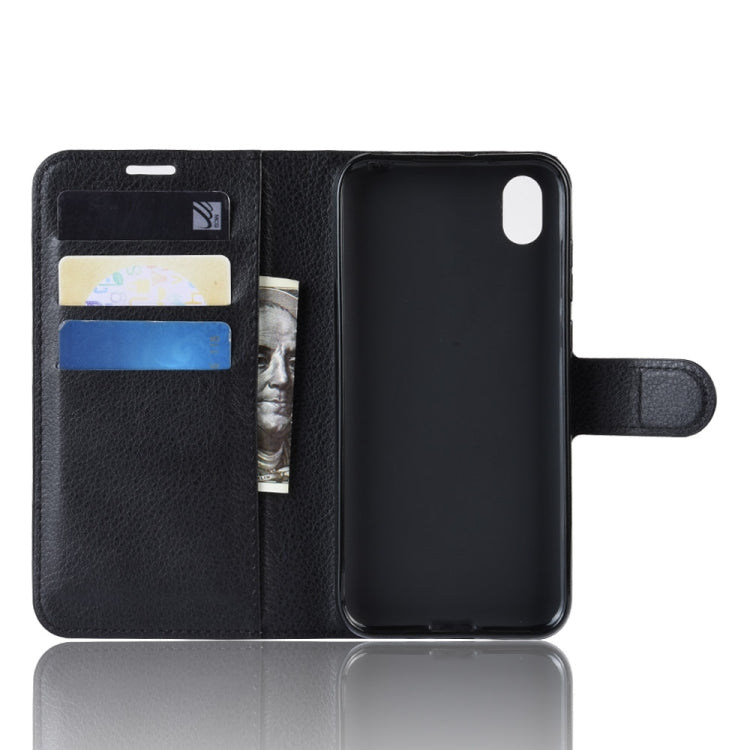 Litchi Texture Horizontal Flip Leather Case for Huawei Y5 2019, with Wallet & Holder & Card Slots
