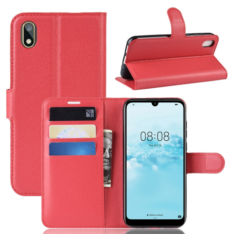 Litchi Texture Horizontal Flip Leather Case for Huawei Y5 2019, with Wallet & Holder & Card Slots