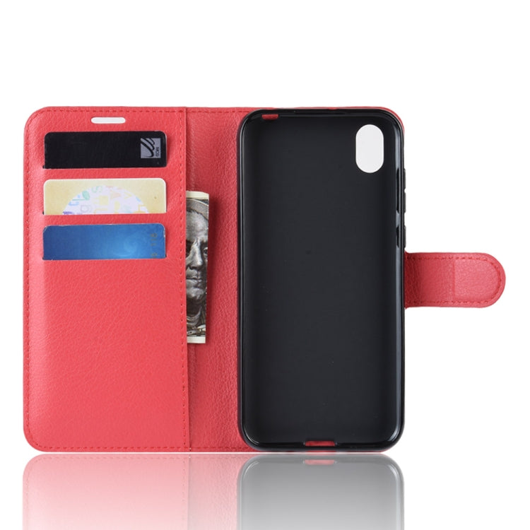 Litchi Texture Horizontal Flip Leather Case for Huawei Y5 2019, with Wallet & Holder & Card Slots