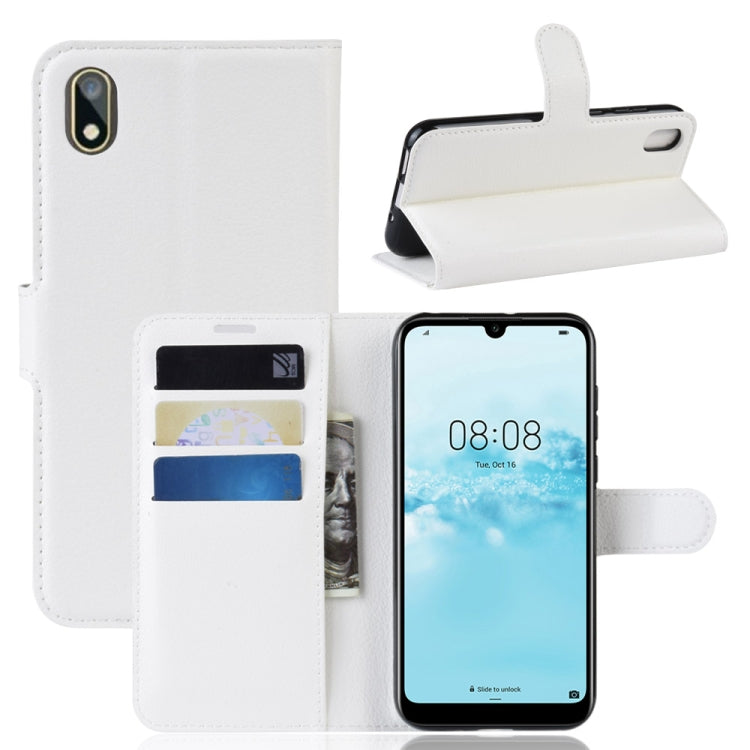 Litchi Texture Horizontal Flip Leather Case for Huawei Y5 2019, with Wallet & Holder & Card Slots