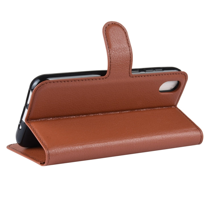 Litchi Texture Horizontal Flip Leather Case for Huawei Y5 2019, with Wallet & Holder & Card Slots