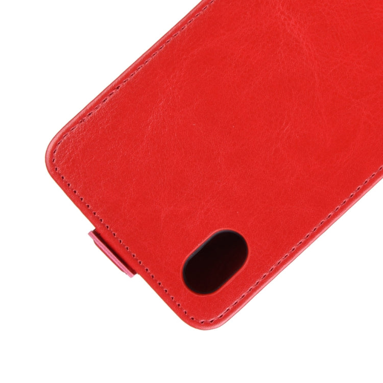 R64 Texture Vertical Flip Leather Case for Huawei Y5 2019 , with Card Slots & Photo Frame