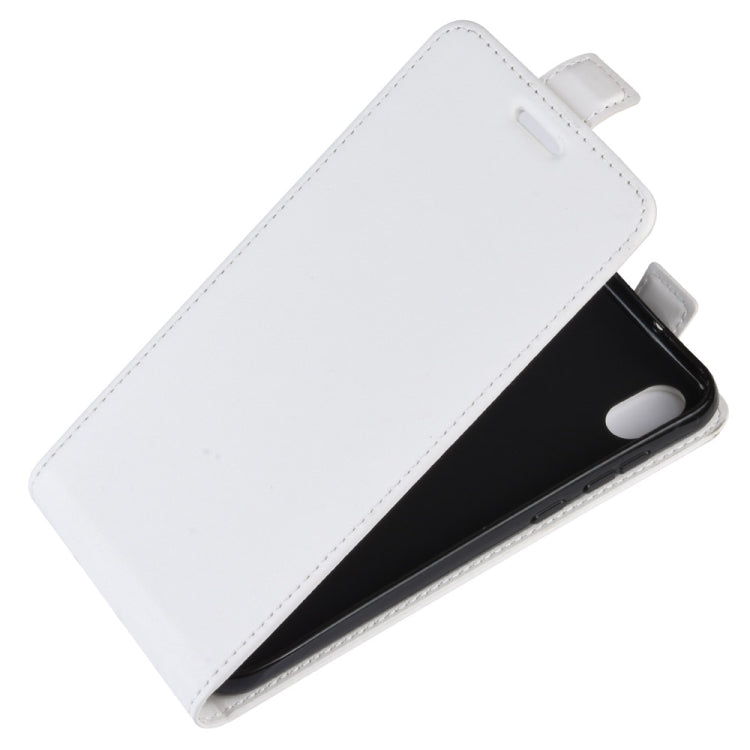 R64 Texture Vertical Flip Leather Case for Huawei Y5 2019 , with Card Slots & Photo Frame