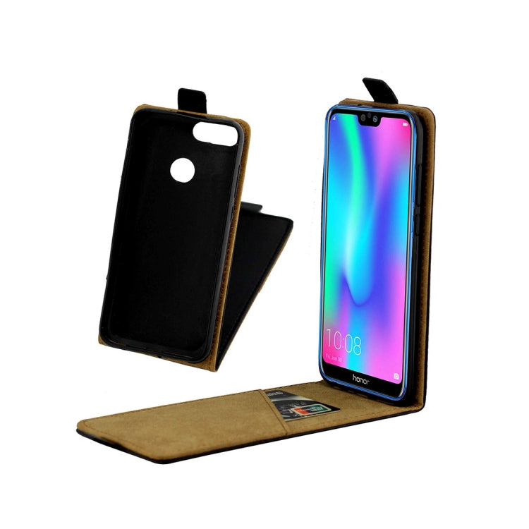 Business Style Vertical Flip TPU Leather Case for Huawei Honor 9i, with Card Slot (Black)