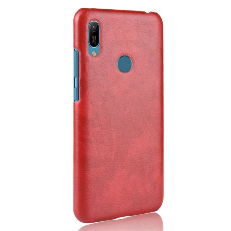 Shockproof Litchi Texture PC + PU Protective Case for Huawei Y6 (2019)