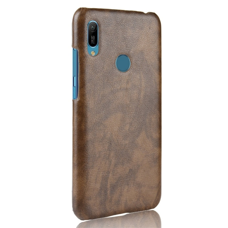 Shockproof Litchi Texture PC + PU Protective Case for Huawei Y6 (2019)