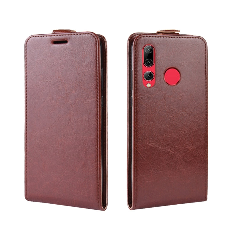 R64 Texture Vertical Flip Leather Case for Huawei Honor 10i , with Card Slots & Photo Frame