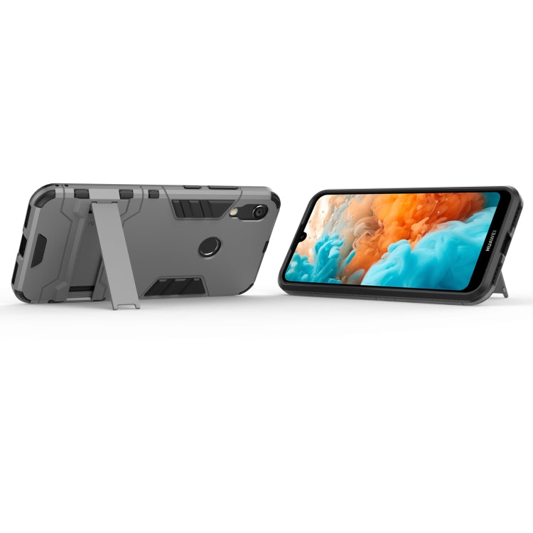 Shockproof PC + TPU Case for Huawei Y6 (2019), with Holder