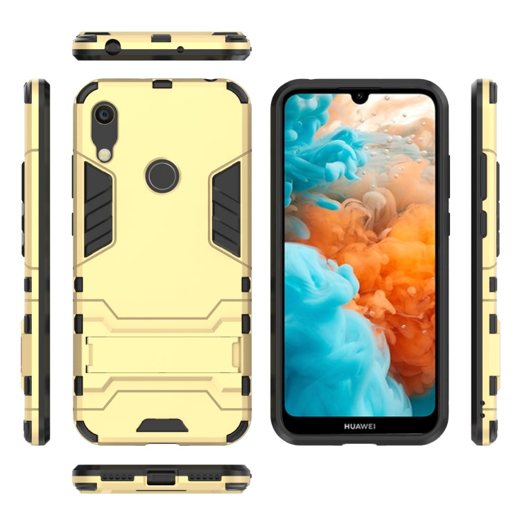 Shockproof PC + TPU Case for Huawei Y6 (2019), with Holder