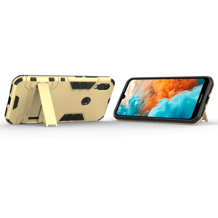 Shockproof PC + TPU Case for Huawei Y6 (2019), with Holder