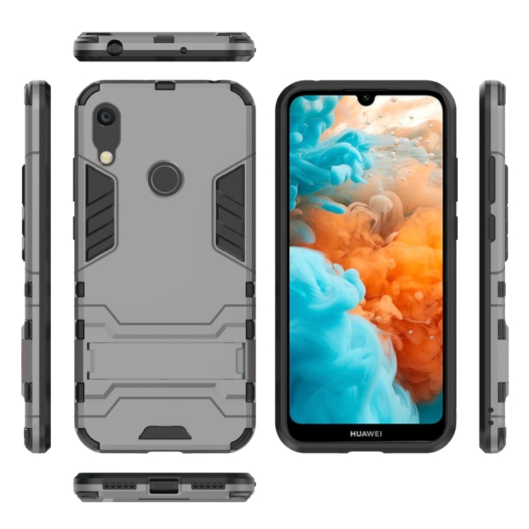 Shockproof PC + TPU Case for Huawei Y6 (2019), with Holder