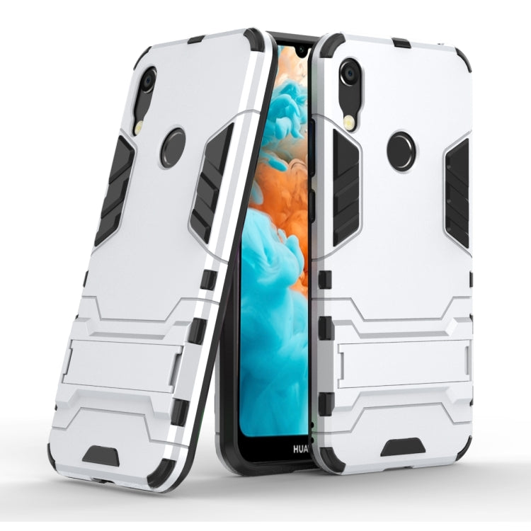 Shockproof PC + TPU Case for Huawei Y6 (2019), with Holder