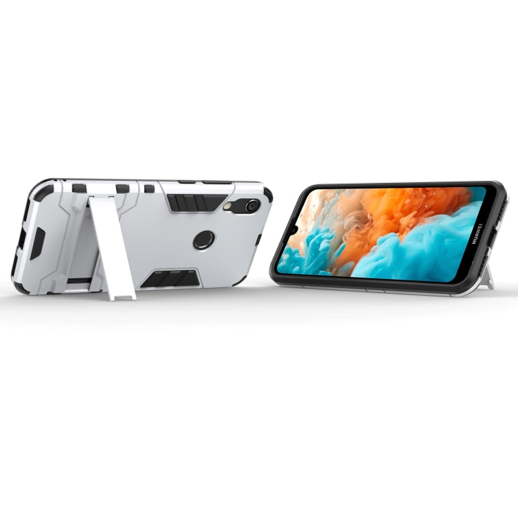 Shockproof PC + TPU Case for Huawei Y6 (2019), with Holder