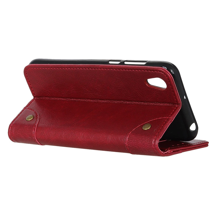 Copper Buckle Nappa Texture Horizontal Flip Leather Case for Huawei Honor 8S, with Holder & Card Slots & Wallet