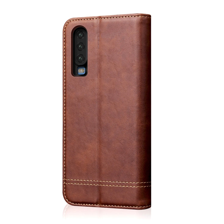 Casual Style Retro Crazy Horse Texture Horizontal Flip Leather Case for Huawei P30, with Card Slots & Holder & Wallet