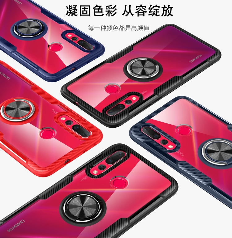 Scratchproof TPU + Acrylic Ring Bracket Protective Case for Huawei Nova 4