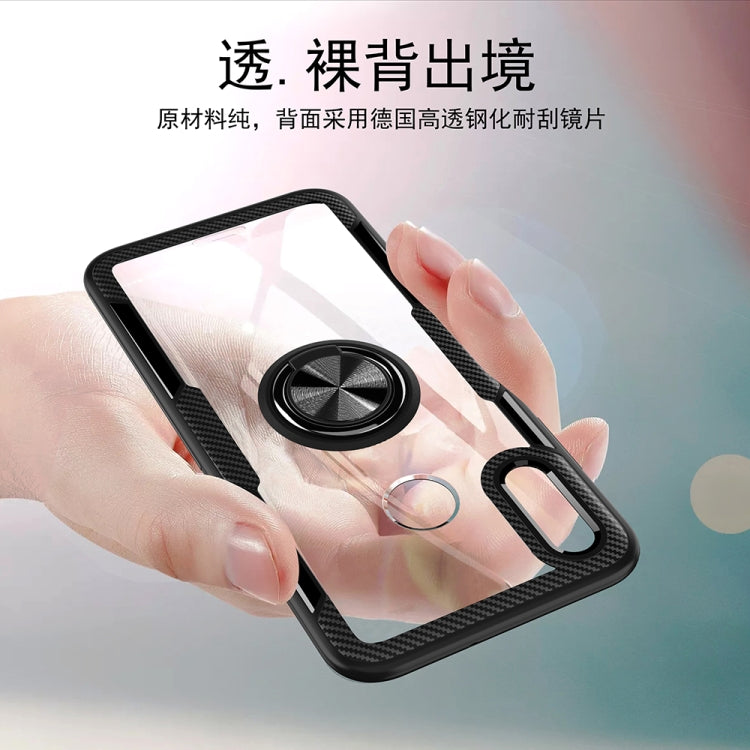 Scratchproof TPU + Acrylic Ring Bracket Protective Case for Huawei Honor 10 Lite