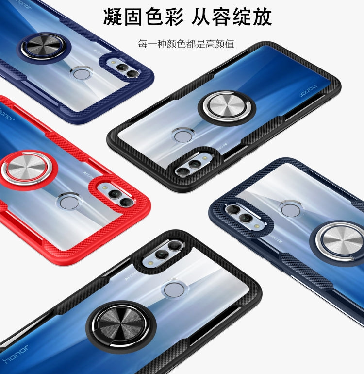 Scratchproof TPU + Acrylic Ring Bracket Protective Case for Huawei Honor 10 Lite