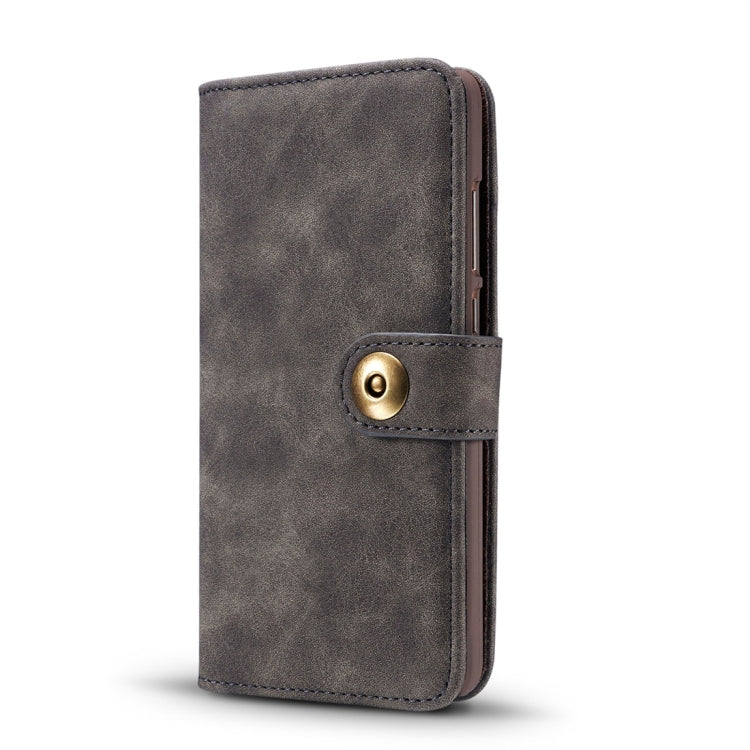 Retro Magnetic Detachable Horizontal Flip Leather Case for Huawei P30 Lite, with Card Slots & Wallet & Photo Frame