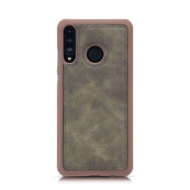 Retro Magnetic Detachable Horizontal Flip Leather Case for Huawei P30 Lite, with Card Slots & Wallet & Photo Frame