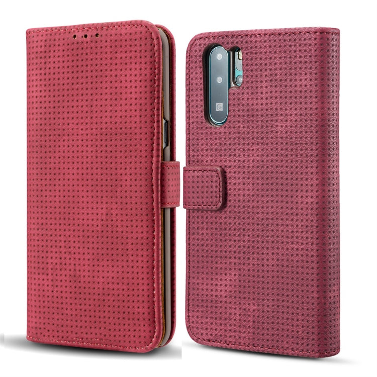 Mesh Breathable Horizontal Flip Leather Case for Huawei P30 Pro, with Card Slot & Holder & Wallet & Photo Frame