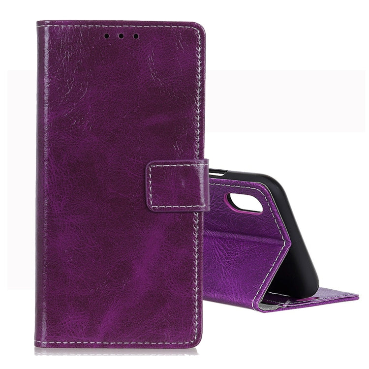 Retro Crazy Horse Texture Horizontal Flip Leather Case for Huawei Y5 (2019), with Holder & Card Slots & Wallet & Photo Frame