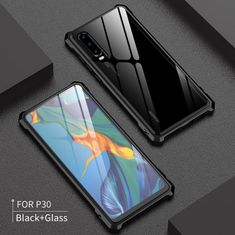 Buckle Series Metal Frame + Tempered Glass Protective Case for Huawei P30