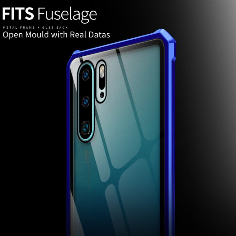 Buckle Series Metal Frame + Tempered Glass Protective Case for Huawei P30
