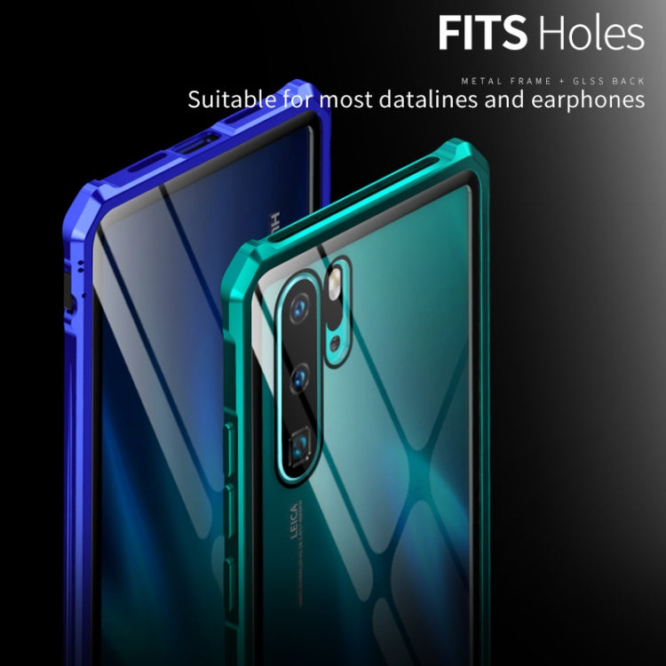 Buckle Series Metal Frame + Tempered Glass Protective Case for Huawei P30 Pro