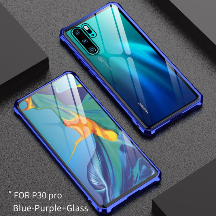 Buckle Series Metal Frame + Tempered Glass Protective Case for Huawei P30 Pro