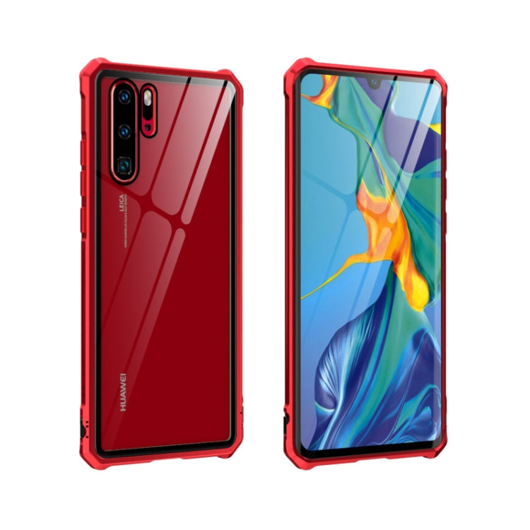Buckle Series Metal Frame + Tempered Glass Protective Case for Huawei P30 Pro